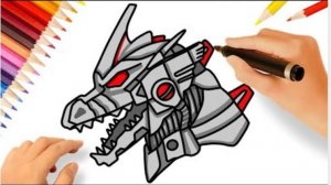 КАК РИСОВАТЬ МЕХАГОДЗИЛЛУ