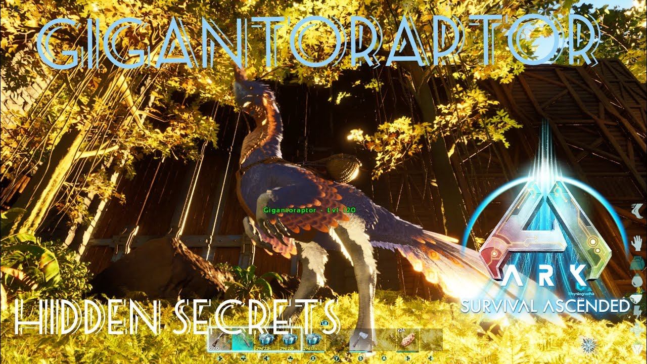 Gigantoraptor special skills and harvesting in ark survival ascended. #ark #dinosaurs #survival
