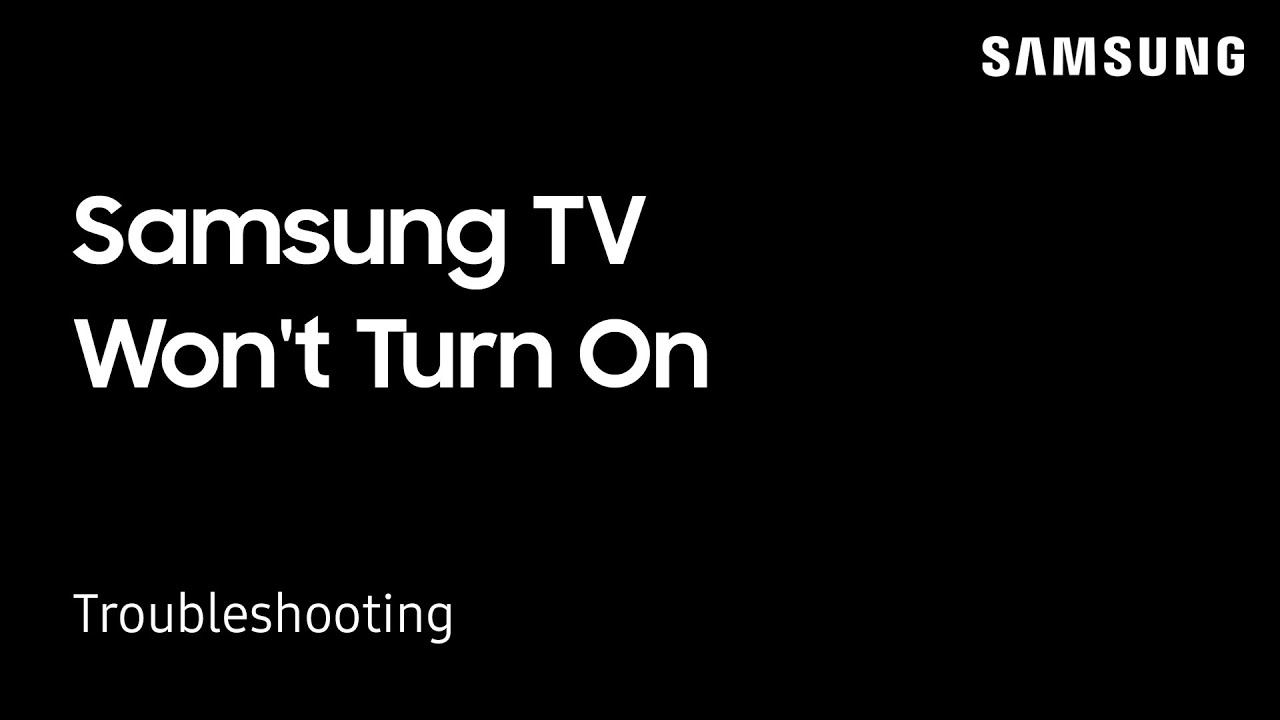 What to do when your TV won't turn on | Samsung US смотреть онлайн