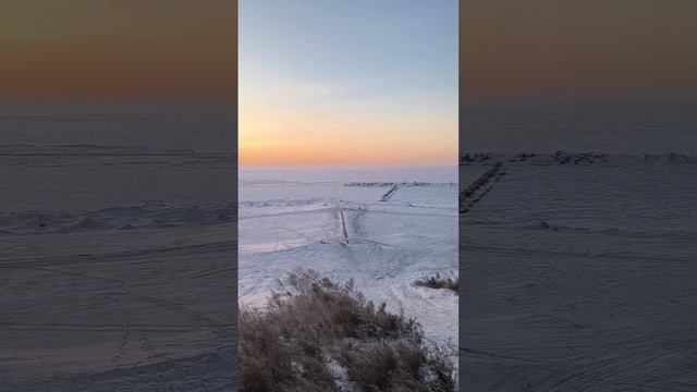 Обское водохранилище зимой