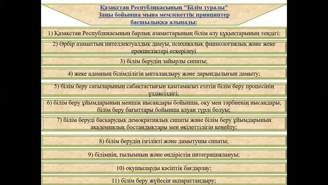 Қазақстан Республикасының білім беру жүйесі