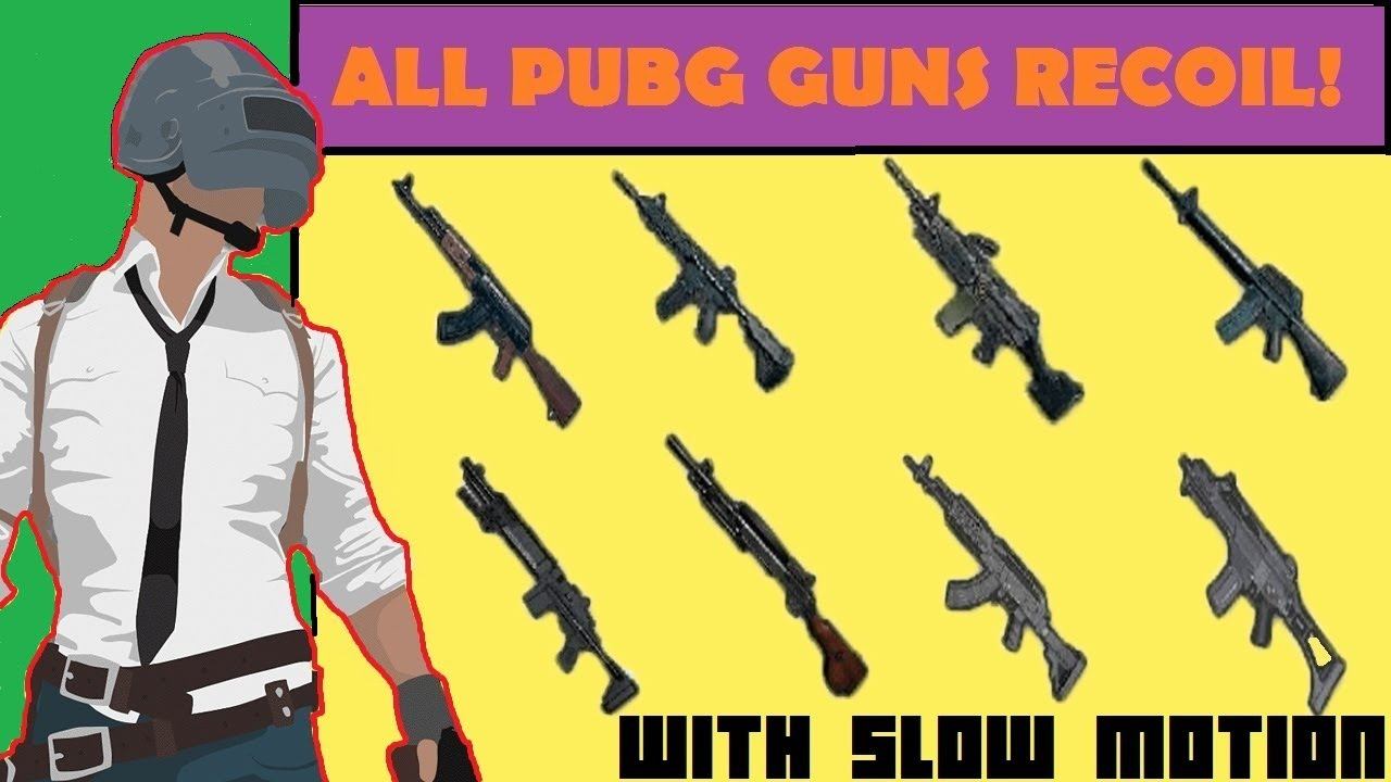 Every gun 3x spray- Comparing recoil while standing, crouching & prone-PUBG all guns recoil control