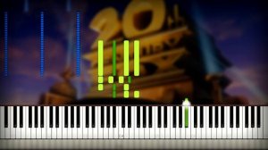20th Century Fox Fanfare Intro Soundtrack on Piano Cover (Sheet Music + midi) Synthesia Tutorial