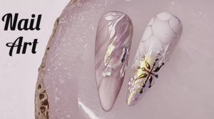 Просто и нежно. Идеи новогоднего маникюра. МК