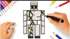 КАК РИСОВАТЬ ЖЕЛЕЗНОГО ГОЛЕМА | MINECRAFT