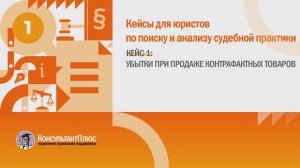 Кейс для юристов "Убытки от продажи контрафактных товаров"