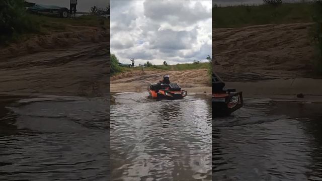 Через устье реки Пыры на квадроцикле cfmoto cforce 800 #atv #квадроциклы смотреть онлайн