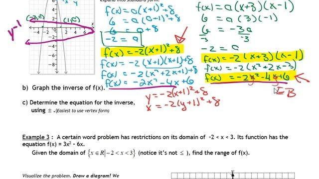 The Inverse of a Quadratic Function (MCR3U: 3.3) смотреть онлайн
