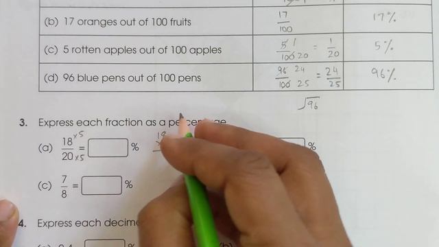 New Syllabus Primary Mathematics Workbook 5b | Chapter 9 Percentage| Review 9 pg#44 Q2,Q3