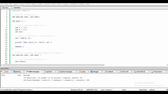 Function Declaration | C For Beginners | EduTut | Learn Easily in Tamil