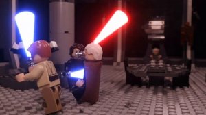 Lego Star Wars- Battle Over Coruscant(Anakin and Obi-wan VS Dooku)