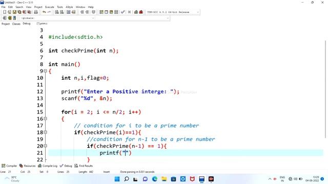 C Program to Check Whether a Number can be Expressed as Sum of Two Prime Numbers || c programming