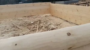 Производство сруба дома 6 на 7 в лапу полулафет