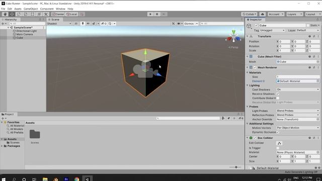 Game Objects And Components | 3D Cube Runner Game Tutorial 01