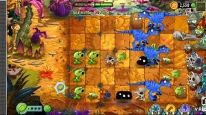 прохождение уровня 16 на локации Юрский период. Plants vs zombies 2.