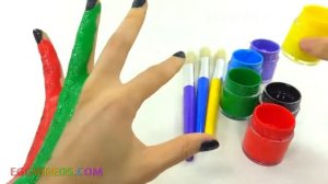 Learn Colors for Children Body Paint Finger Family Song Nursery Rhymes Learning Video EggVideos com