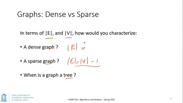 UNC: Algorithms and Analysis - S23 - Lecture 14 - Order Statistics, Graph Algorithms - BFS