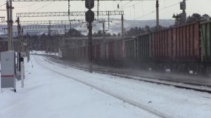 Электровоз ВЛ85 234 С грузовым поездом Вос  Сиб  жд