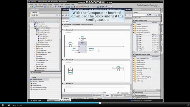 Insert and Configure an Equal Comparator  # TIA Programming - 6 Of 6