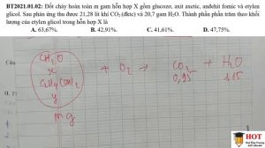 Đốt cháy hoàn toàn m gam hỗn hợp X gồm glucozơ, axit axetic, anđehit fomic và etylen glicol.