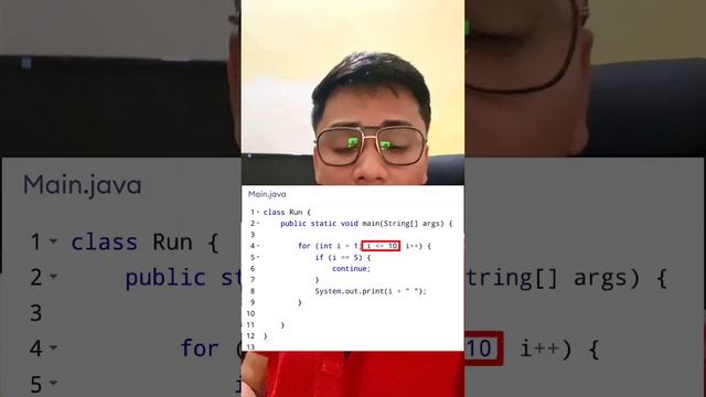 Continue🔂 Keyword / Statement | JAVA👨💻 #programminglanguage #javadeveloper #java