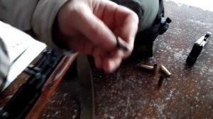 Тест ВПО-208 (калибра  366 ТКМ) на  возожность перезаряда с пулей в парадоксе.