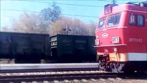 Электровоз ЭП1-194 с поездом №399 Томск-Анапа на ст.Шаблиевская