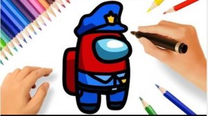 КАК РИСОВАТЬ ПОЛИЦЕЙСКИХ /  AMONG US POLICE