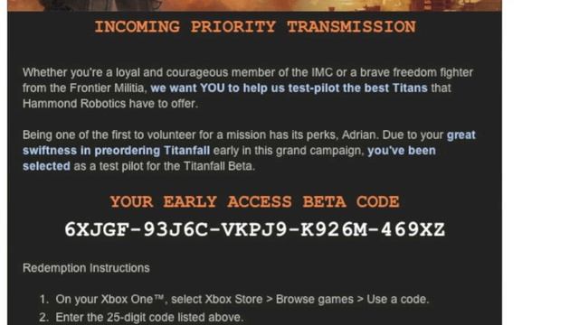Titanfall XboxOne Beta code giveaway [open] смотреть онлайн