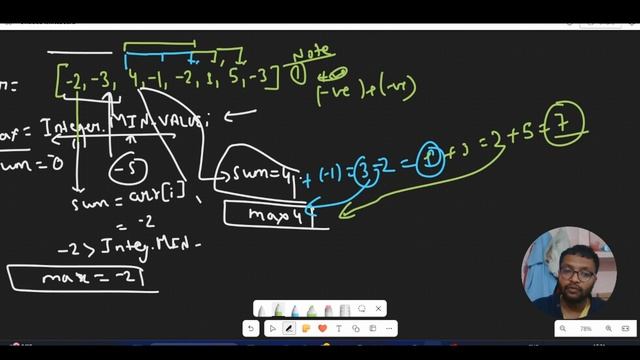 kadane's algorithm | maximum sum subarray kadane algorithm | Striver a to z dsa course in hindi