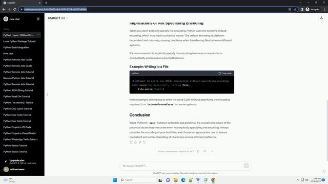 python using open without explicitly specifying an encoding