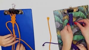 Обучающее занятие с сыном Алешей.Учимся плести квадратный узел. DIY BOY. The boy weaves macrame.