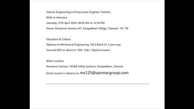 Today Job Openings | Fresher - Dotnet, Walk-ins Network Engineer ,Trainee Engineer, Job Fair |