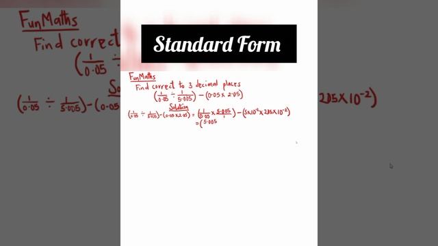 How to solve standard Form question #maths #mathtutorial #math  Music: You & MeMusician: @iksonmusi