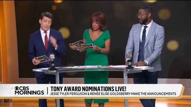 Jesse Tyler Ferguson, Renée Elise Goldsberry announce key Tony Award nominations смотреть онлайн