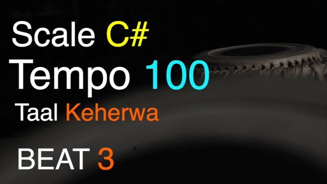 Gazal style Keherwa | Taal 03 | Scale C# | Tempo 100 | Keharwa Taal | Tabla For Practice vocal
