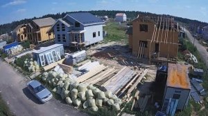 Таймлапс стройки дома на участке №3