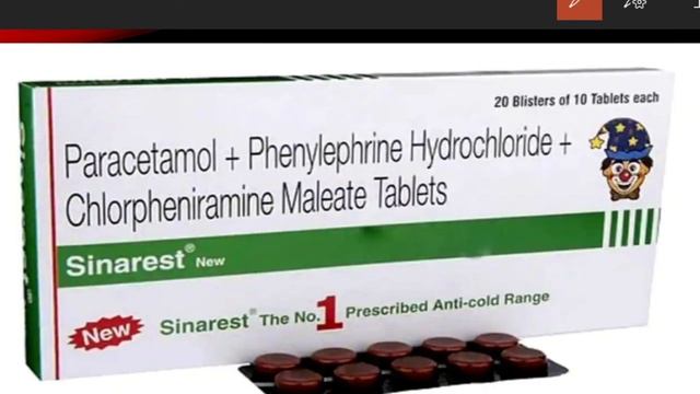 Paracetamol Phenylephrine Hydrochloride and Chlorpheniramine Maleate Tablet !! Sinarest Tablet. смотреть онлайн