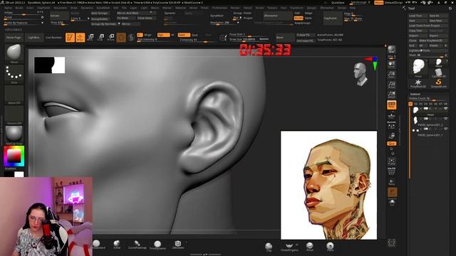 Speedsculpt - Asian Head | Timelapse смотреть онлайн