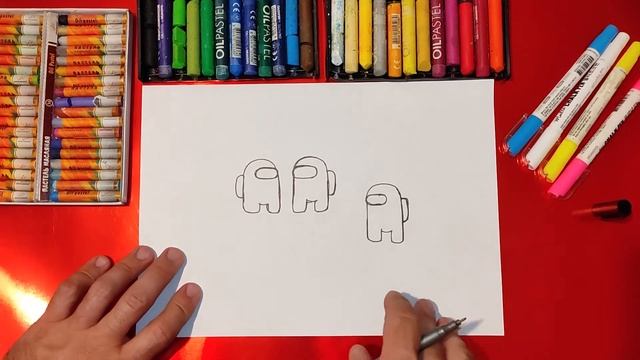 Рисуем персонажа игры Among Us/Урок Рисования/How to draw the hero of the game AmongUs/rawing Lesson смотреть онлайн