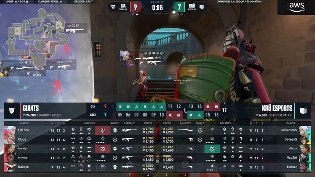 Giants x KRÜ Esports (Mapa 2: Pearl) | VALORANT Champions Los Angeles смотреть онлайн