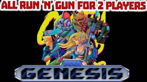 All RUN 'N' GUN for 2 PLAYERS SEGA MEGA DRIVE/GENESIS