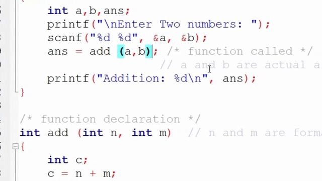 114. Function Example in C Programming (Hindi)