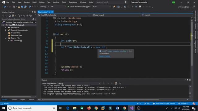 New Operator in C++ in Urdu/Hindi | Dynamic Memory Allocation in C++ with Example Program