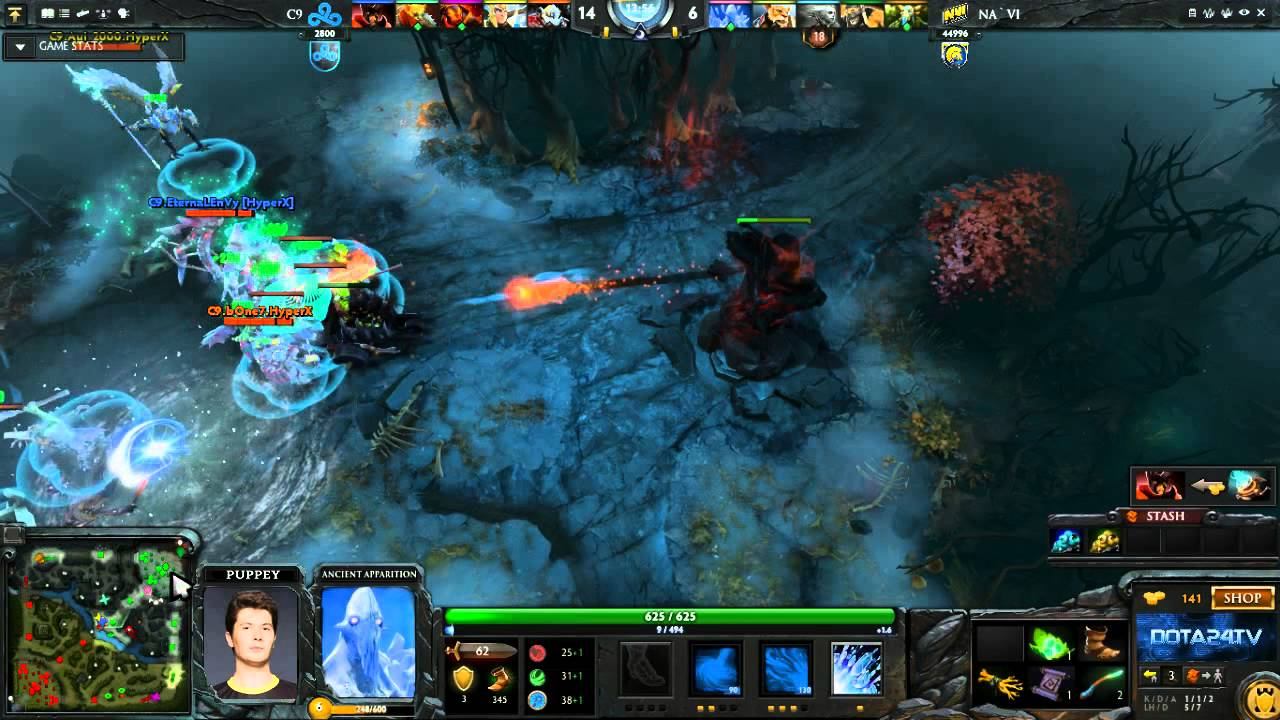 Puppey Ancient Apparition vs C9 Game 3 - TI4 Loser Bracket - Dota24TV смотреть онлайн