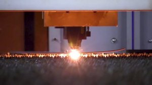 GF2060JH fiber laser cutting machine with cover and two tables at customer's factory in Russia