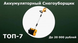 ТОП-7. Аккумуляторный снегоуборщик до 20 000 рублей