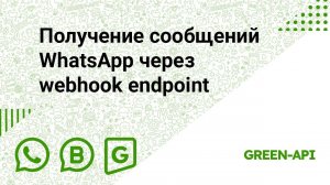 Получение сообщений WhatsApp через webhook endpoint