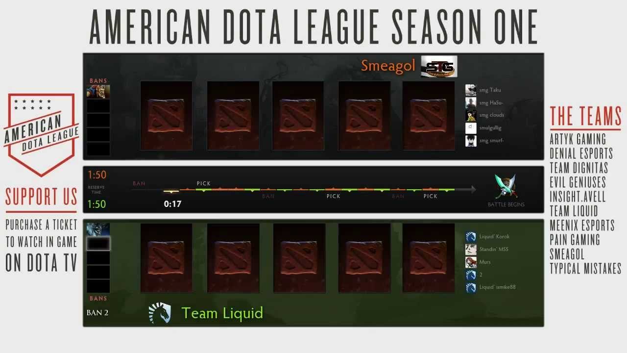 Team Liquid vs. Smeagol - American Dota League Season 1 смотреть онлайн
