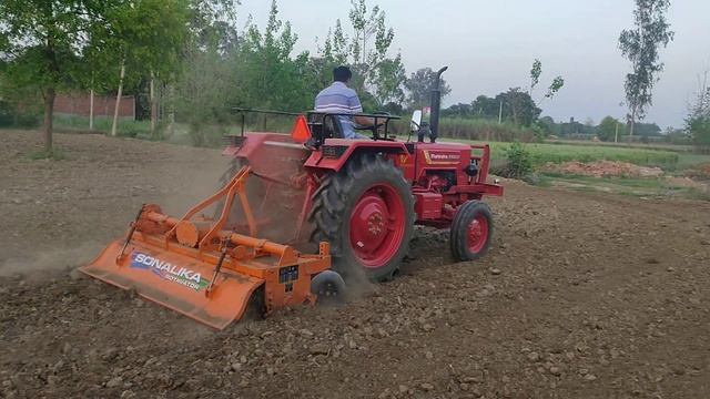mahindra 265 di on 6 feet rotavator смотреть онлайн
